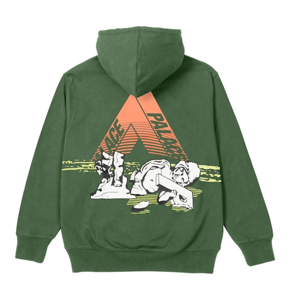 PALACE Fallen City Hoodie Green NWT